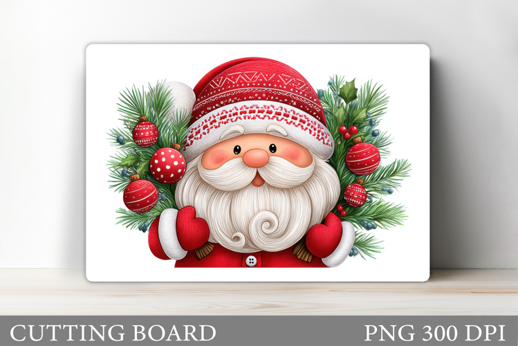 Santa Claus Cutting Board. Christmas Cutting Board