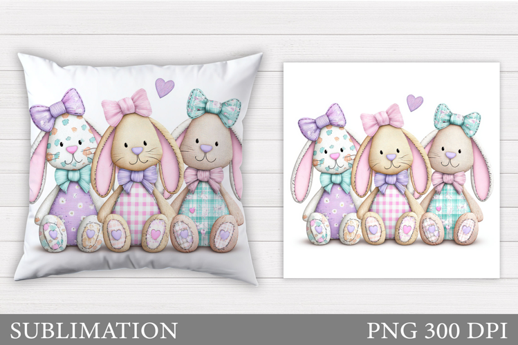 Cute Bunny Pillow Design. Cute Bunny Sublimation