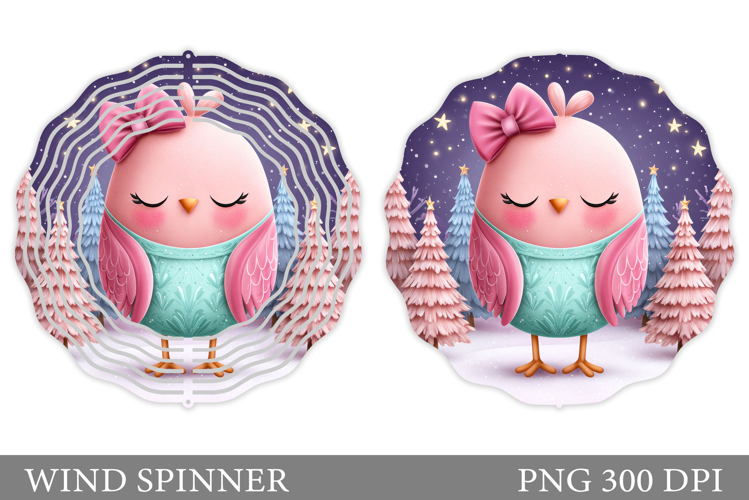 Christmas Bird Wind Spinner. Christmas Wind Spinner Design