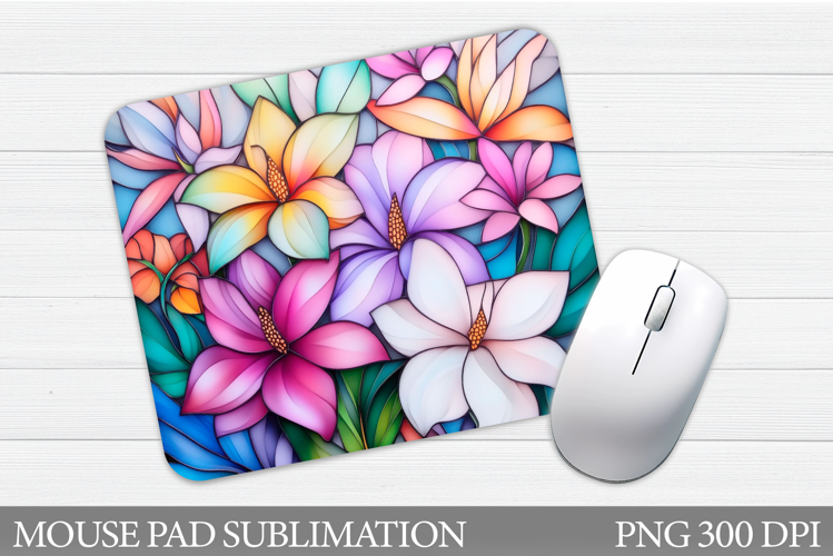 Flowers Mouse Pad Sublimation. Floral Mouse Pad Design