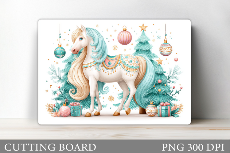 Christmas Horse Cutting Board. Christmas Cutting Board