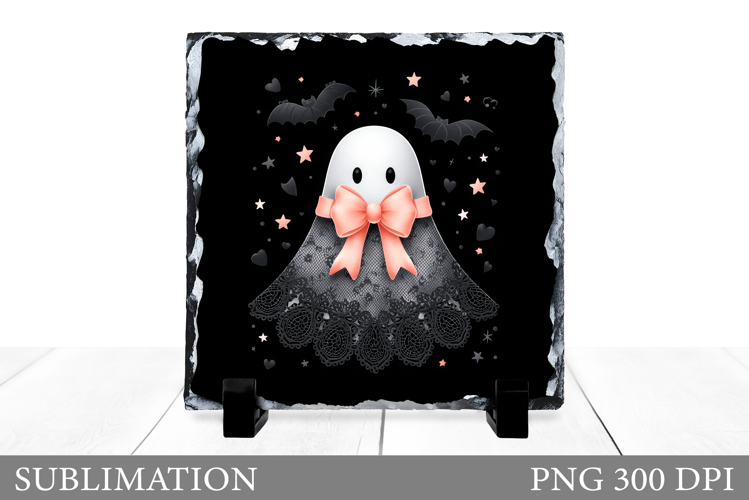 Halloween Ghost Slate Design. Halloween Slate Sublimation