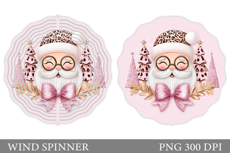 Santa Claus Wind Spinner. Christmas Wind Spinner Sublimation