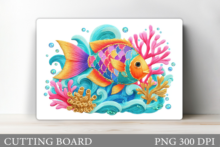 Fish Cutting Board Design. Fish Sublimation
