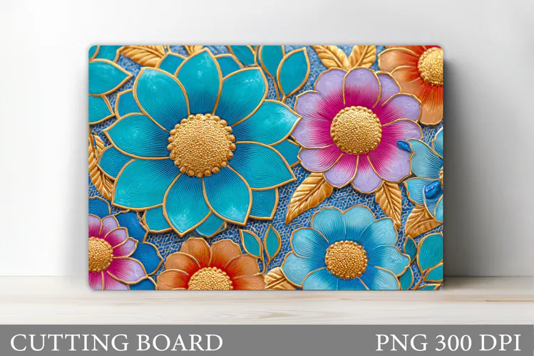 Flowers Cutting Board. Floral Cutting Board Sublimation