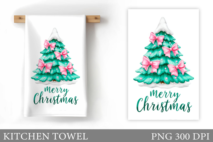 Christmas Tree Kitchen Towel. Christmas Kitchen Towel Design