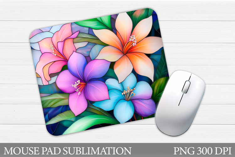 Flowers Mouse Pad Sublimation. Floral Mouse Pad Design