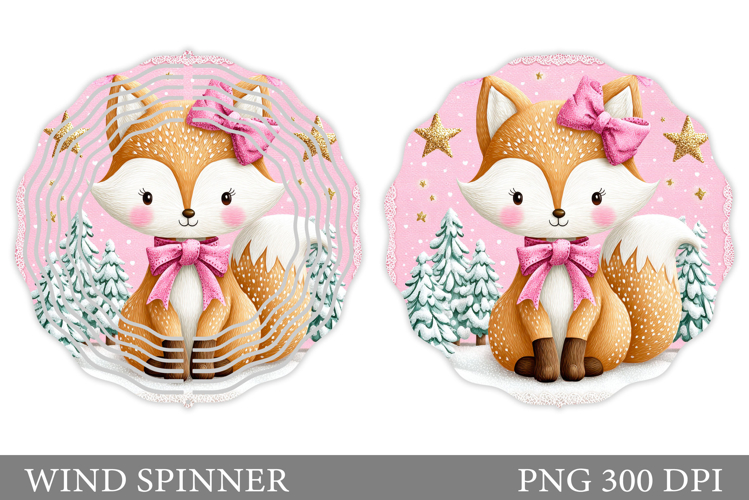 Christmas Fox Wind Spinner. Christmas Wind Spinner Design