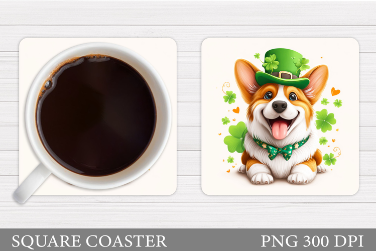 St Patrick Dog Coaster. St Patrick Coaster Sublimation