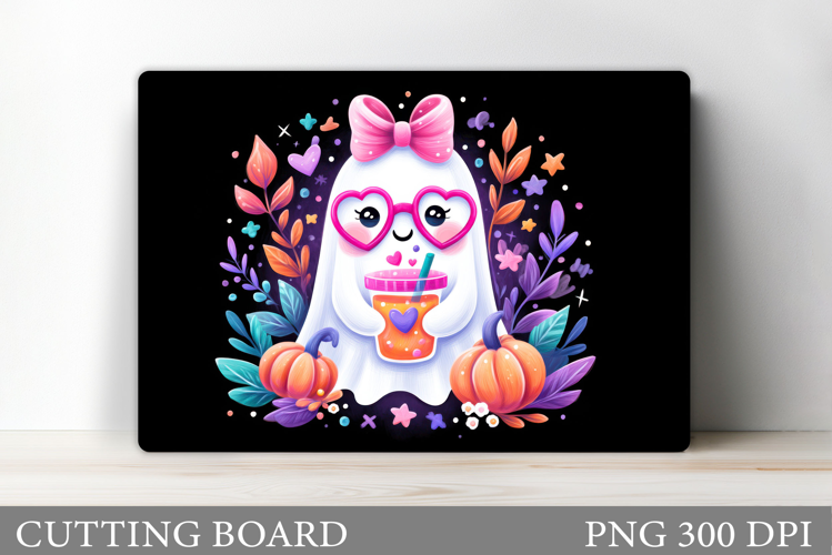 Ghost Cutting Board Sublimation. Halloween Cutting Board