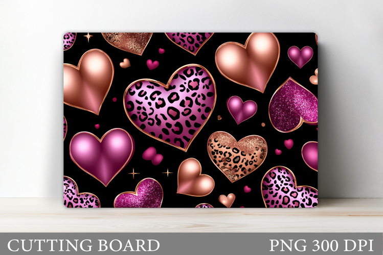 Hearts Cutting Board Design. Valentines Cutting Board
