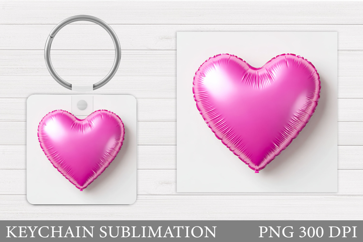 Heart Keychain Design. Valentine Keychain Sublimation