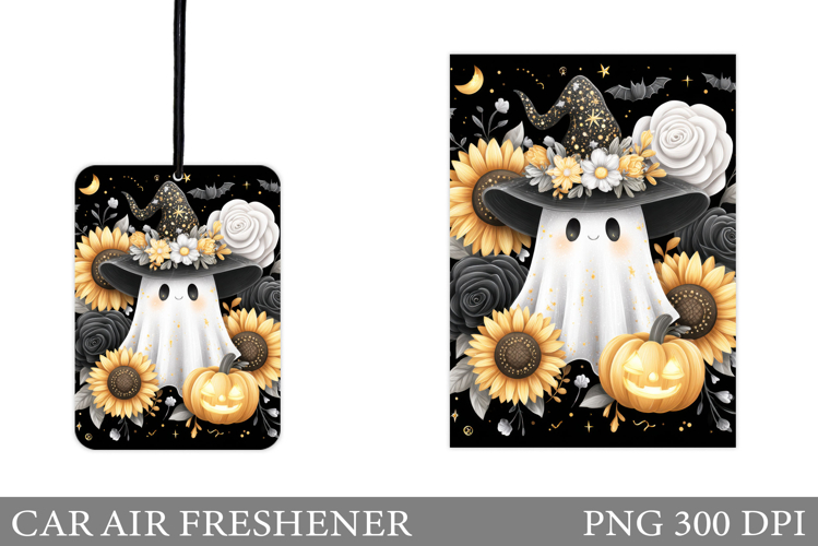 Cute Ghost Car Air Freshener. Halloween Car Air Freshener