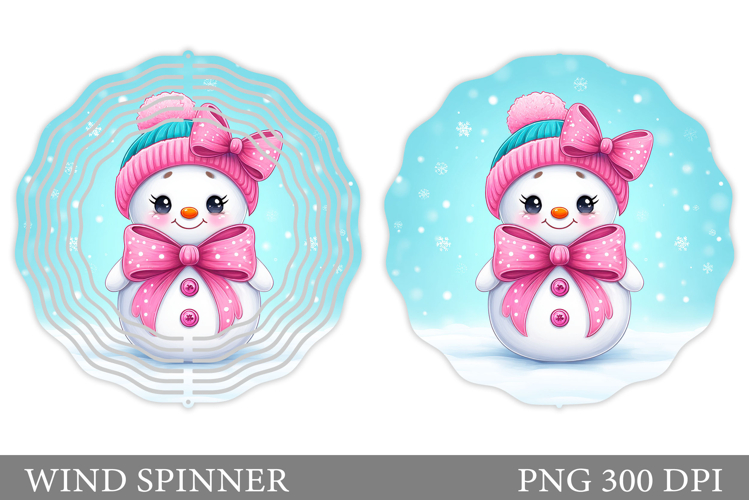 Cute Snowman Wind Spinner. Christmas Wind Spinner Design