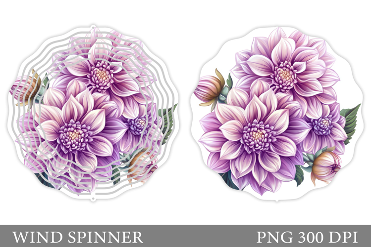 Floral Wind Spinner Sublimation. Flowers Wind Spinner Design