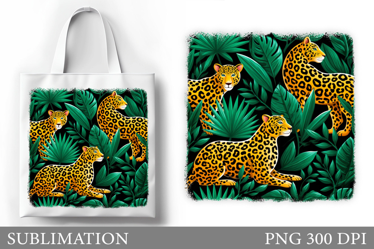 Leopard Sublimation. Leopard Tote Bag Design