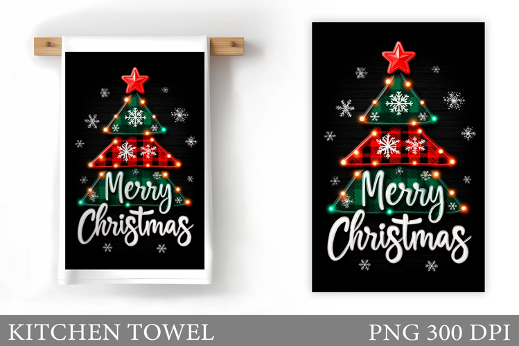 Christmas Tree Kitchen Towel. Christmas Kitchen Towel Design