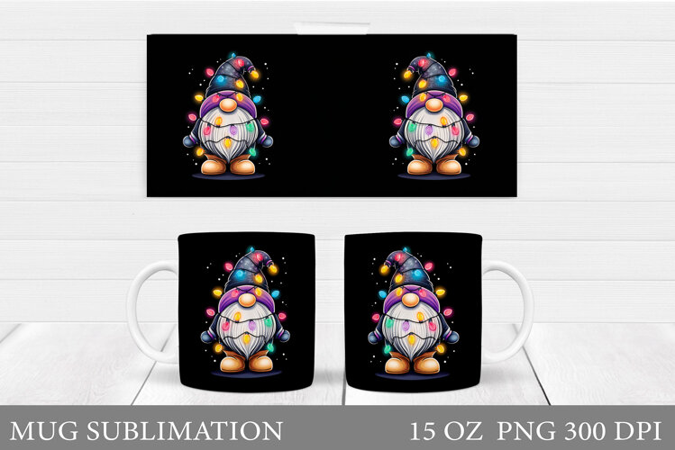 Christmas Gnome Mug Design. Christmas Mug Sublimation example image 1