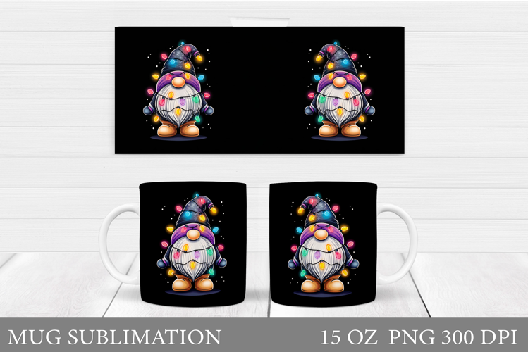 Christmas Gnome Mug Design. Christmas Mug Sublimation
