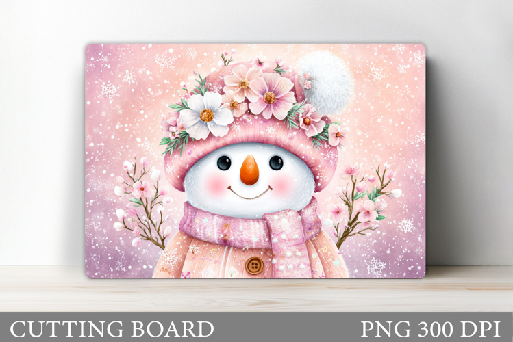 Christmas Cutting Board. Snowman Cutting Board Sublimation