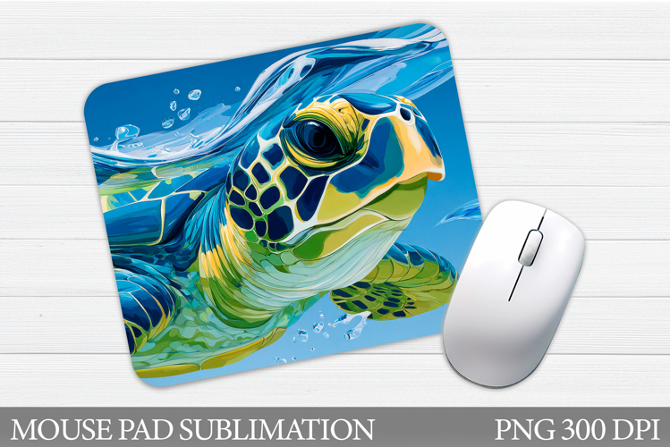 Turtle Mouse Pad Sublimation. Sea Mouse Pad Design
