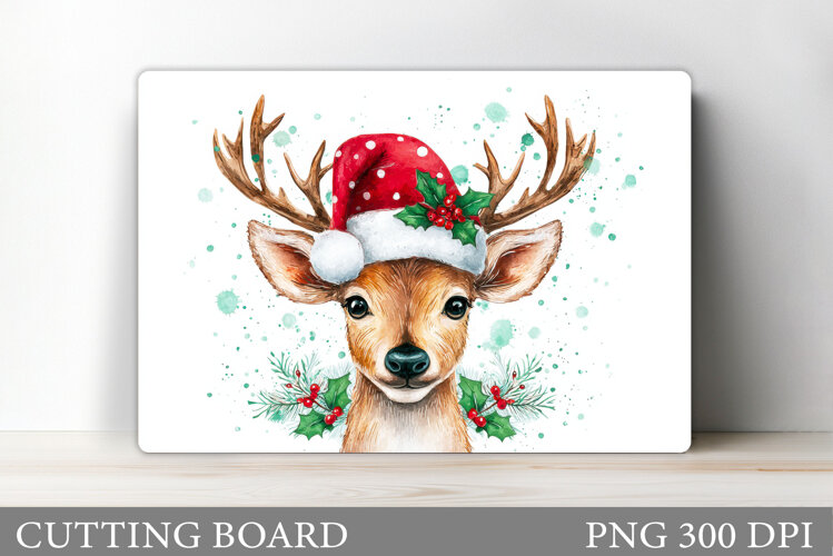 Reindeer Cutting Board. Christmas Cutting Board Design example image 1