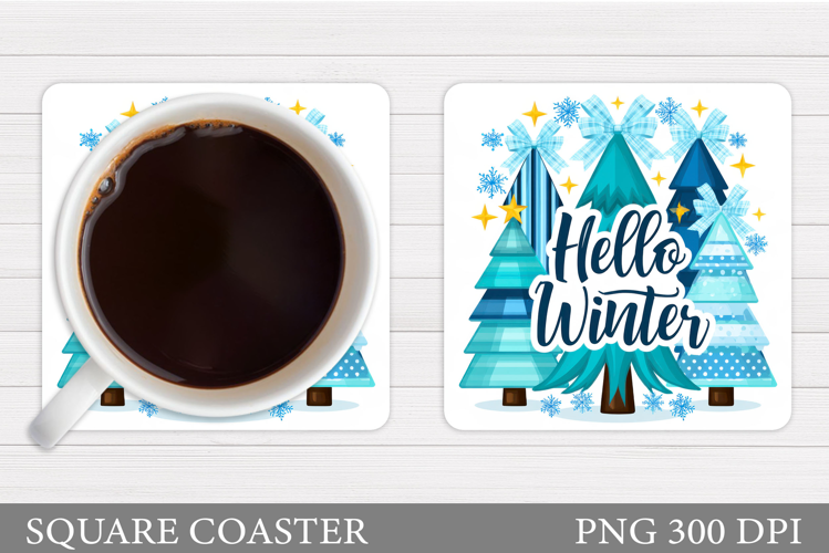 Christmas Tree Coaster Design. Christmas Coaster Sublimation