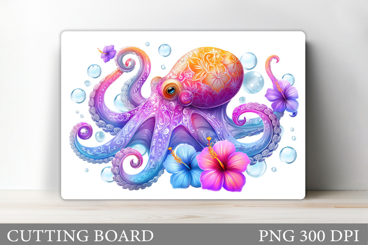 Octopus Cutting Board. Sea Cutting Board Design