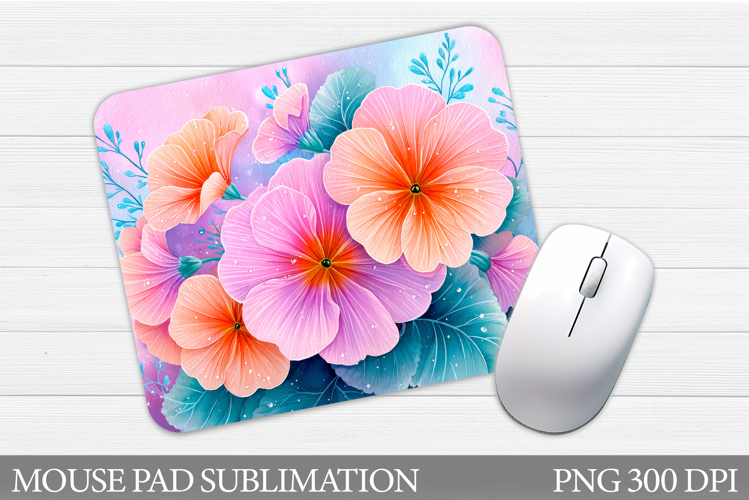 Flowers Mouse Pad Sublimation. Floral Mouse Pad Design