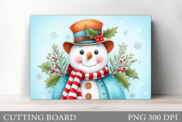 Cute Snowman Cutting Board. Christmas Cutting Board Design
