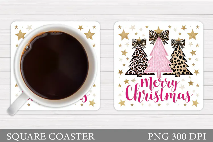 Merry Christmas Coaster. Christmas Coaster Design
