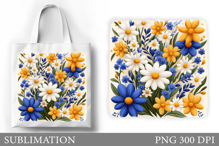 Wildflowers Tote Bag Sublimation. Wildflowers Sublimation