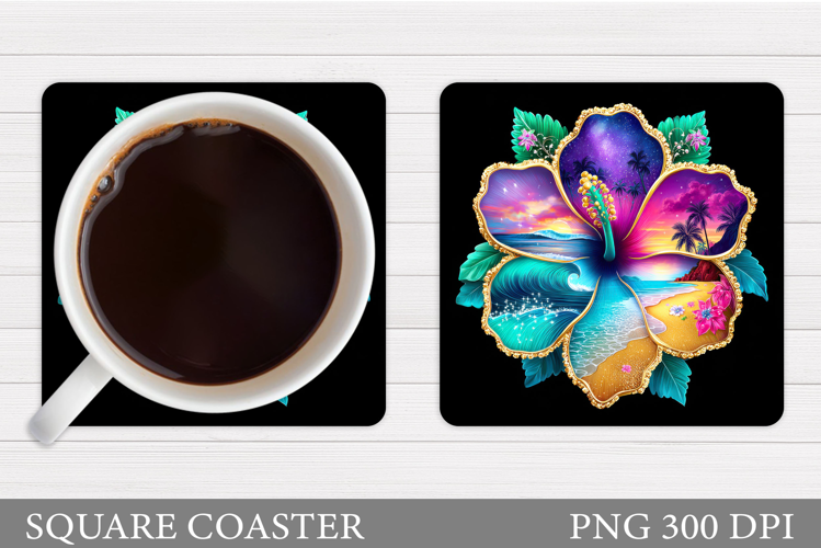 Beach Coaster Sublimation. Sea Coaster Design