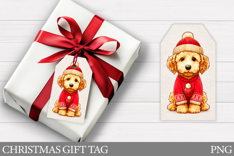 Christmas Gift Tag Design. Christmas Dog Gift Tag Printable