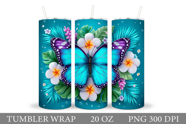 Butterfly Tumbler Sublimation. Butterfly Sublimation