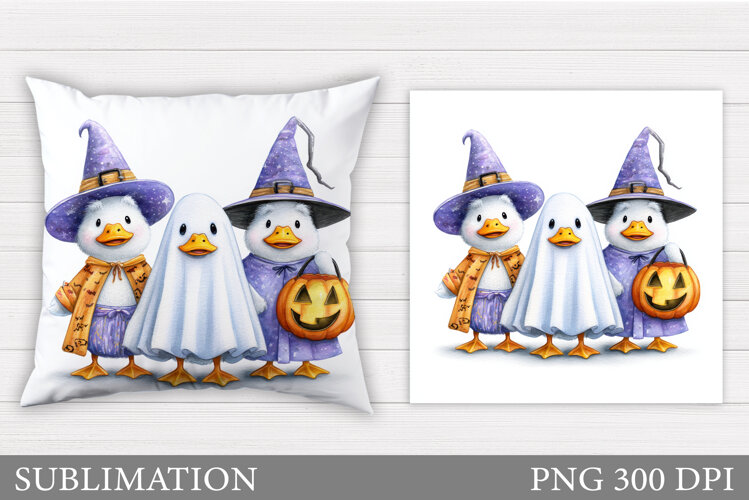 Halloween Goose Pillow Sublimation. Halloween Pillow Design example image 1