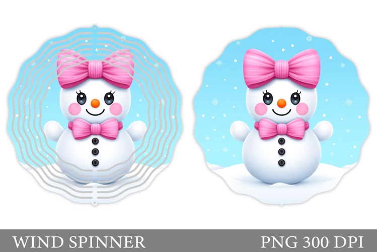 Cute Snowman Wind Spinner. Christmas Wind Spinner Design
