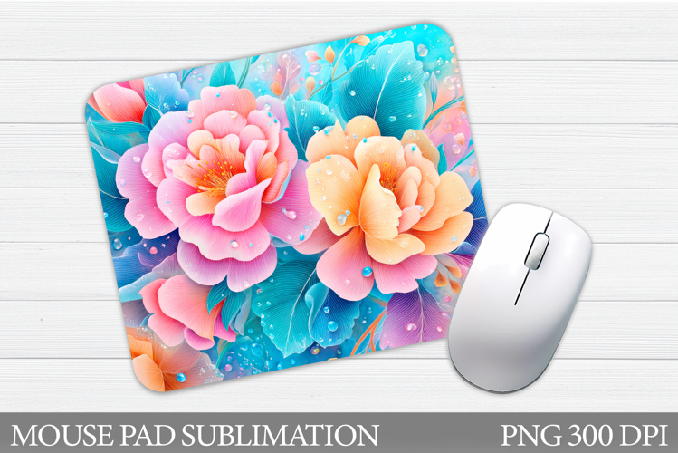 Floral Mouse Pad Sublimation. Flowers Mouse Pad Design