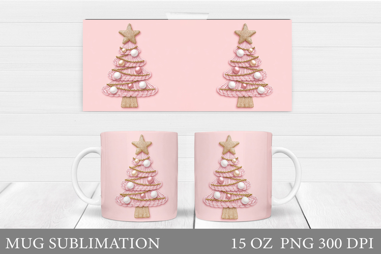 Christmas Tree Mug Design. Christmas Tree Mug Sublimation