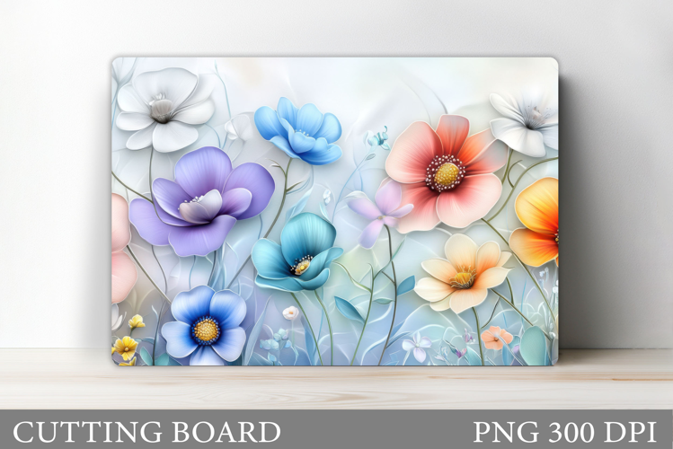 Wildflowers Cutting Board. Flowers Cutting Board Sublimation