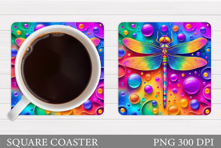 Dragonfly Coaster Design. Dragonfly Sublimation