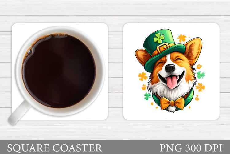 St Patrick Dog Coaster Design. St Patrick Sublimation