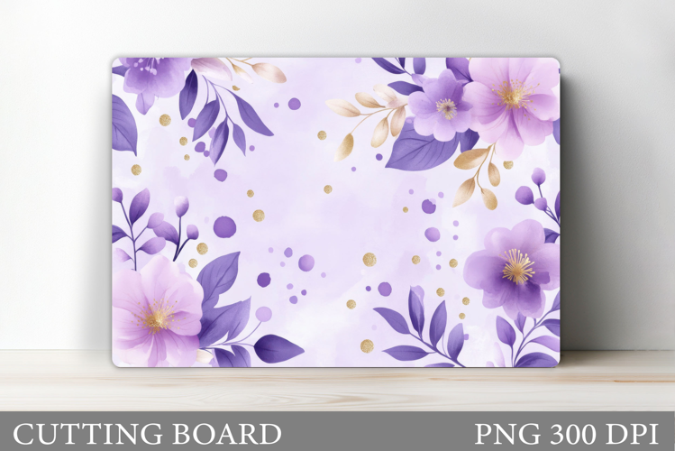 Floral Cutting Board Design. Flowers Cutting Board