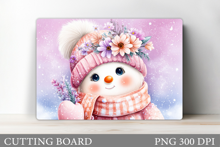 Christmas Cutting Board. Snowman Cutting Board Sublimation
