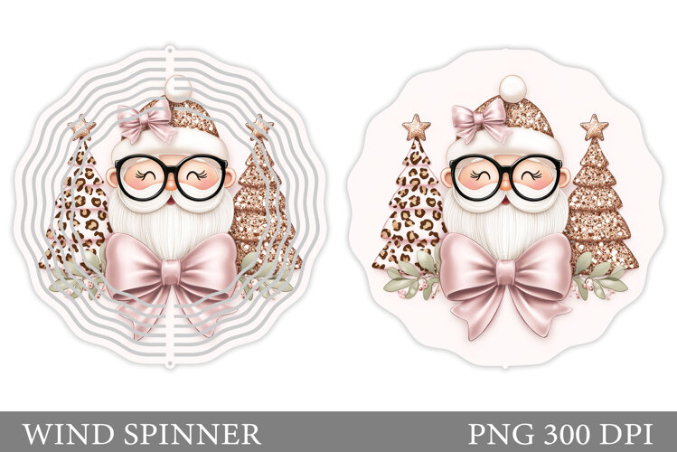 Santa Claus Wind Spinner. Christmas Wind Spinner Design example image 1
