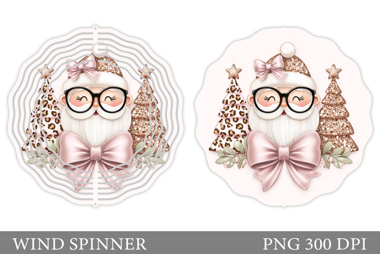 Santa Claus Wind Spinner. Christmas Wind Spinner Design