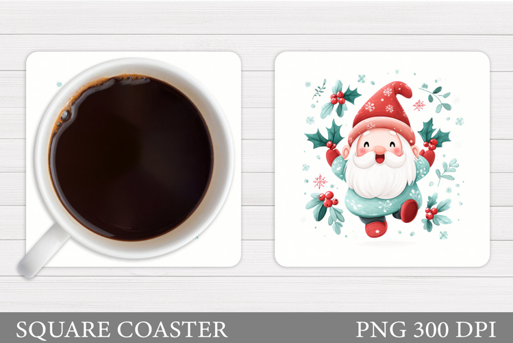 Christmas Gnome Coaster. Christmas Coaster Sublimation