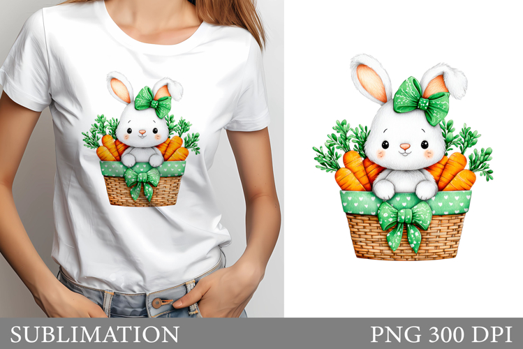 Bunny Carrot Sublimation. Bunny Carrot T-Shirt Design
