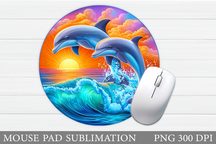 Dolphins Mouse Pad Design. Sea Mouse Pad Sublimation