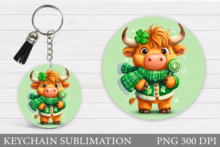 Cute Cow Keychain Design. Cute Cow Sublimation